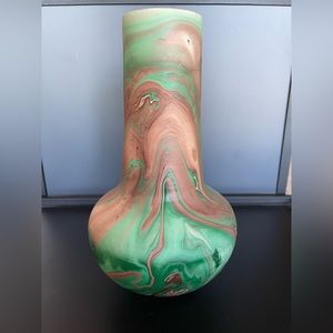 Eric Hellman Mt. Rushmore S.Dakota Swirl Pottery Vase Known 4 Garden Of The Gods